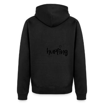 Hurling sliothar. - Unisex Premium Organic Zip Hoodie - black - Back - Nico (187cm)