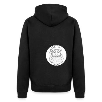 Santa Claus 2 - Unisex Premium Organic Zip Hoodie - black - Back - Nico (187cm)