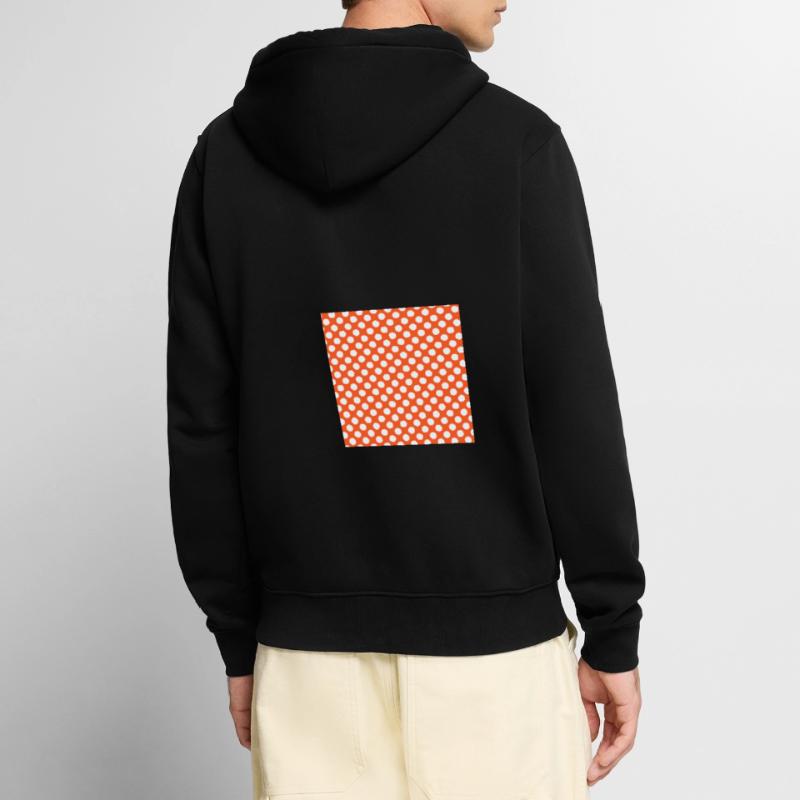 orange polka dot background dot pattern Unisex Premium Organic Zip Hoodie