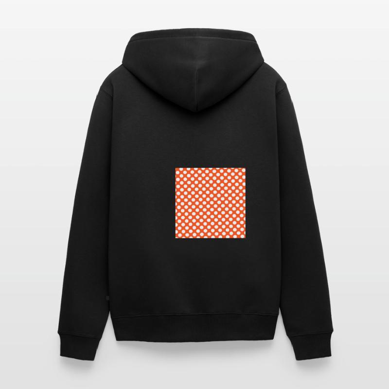 orange polka dot background dot pattern Unisex Premium Organic Zip Hoodie