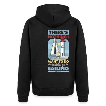 Sailor Sailing Sailboat Funny Dictons Cadeau - Veste à capuche bio Premium Unisexe - noir - Dos - Nico (187cm)