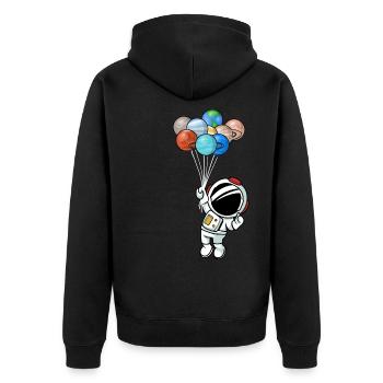 Astronaute - Veste à capuche bio Premium Unisexe - noir - Dos - Nico (187cm)