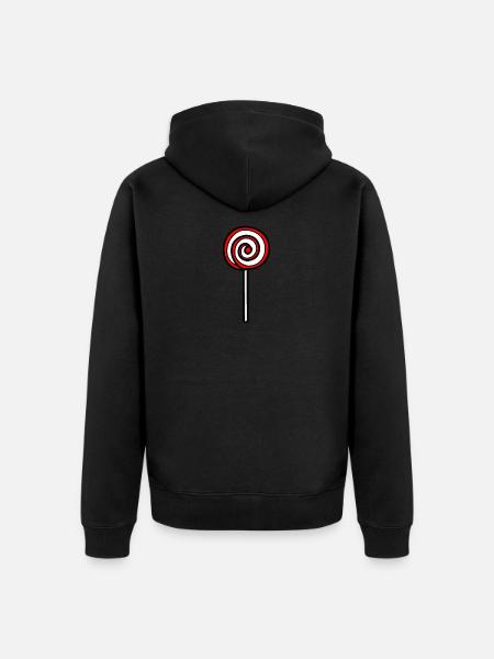 Lollipop Lolly Candy - Unisex Premium Organic Zip Hoodie - black