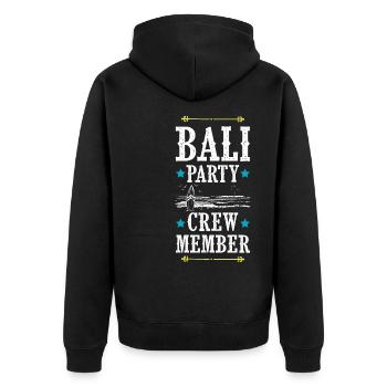 Équipage de la fête à Bali - Veste à capuche bio Premium Unisexe - noir - Dos - Nico (187cm)