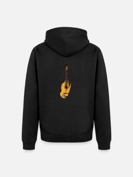 Gitarre - Unisex Premium Bio Zip Hoodie - Schwarz