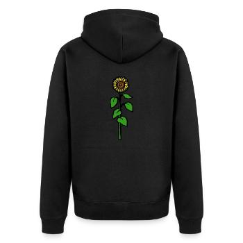 Sunflower Oil Flanze Flower Funny Gift Idea - Unisex Premium Organic Zip Hoodie - black - Back - Nico (187cm)