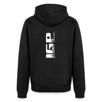 IGP AIREDALE TERRIER Hundesport Wilsigns Hunde - Unisex Premium Bio Zip Hoodie - Schwarz - Hinten - Nico (187cm)