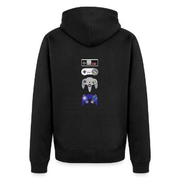 Contrôleur de jeu rétro Gamepad Gamer - Veste à capuche bio Premium Unisexe - noir - Dos - Nico (187cm)