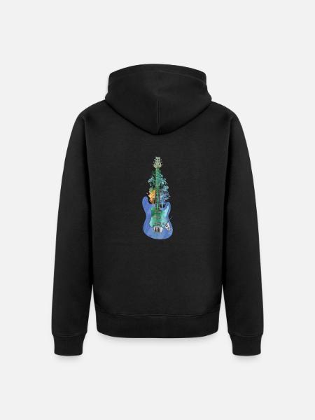 Guitar Of Nature - Unisex Premium Organic Zip Hoodie - black