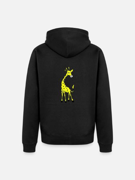 Giraffe 02 - Unisex Premium Organic Zip Hoodie - black