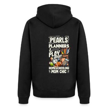 Sip Back Relax and Spice It Up Margarita Mode On - Unisex Premium Bio Zip Hoodie - Schwarz - Hinten - Nico (187cm)