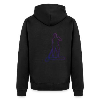 Standup Paddling Stand up Paddling Board Standup P - Unisex Premium Organic Zip Hoodie - black - Back - Nico (187cm)
