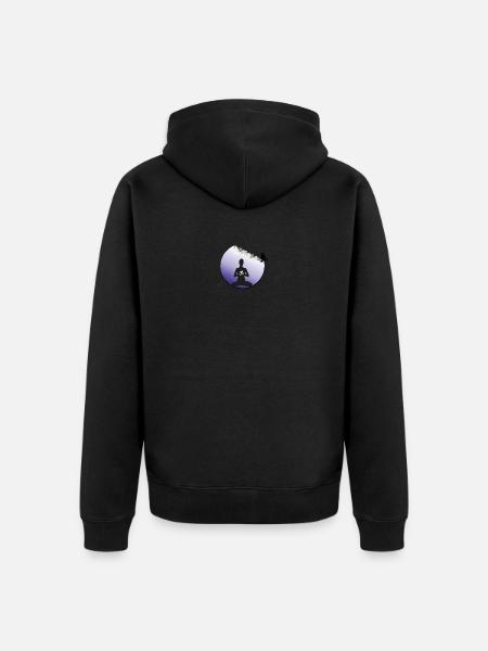 Meditation - Unisex Premium Bio Zip Hoodie - Schwarz