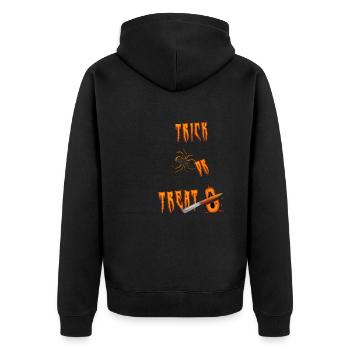 Trick or treat Halloween - Veste à capuche bio Premium Unisexe - noir - Dos - Nico (187cm)