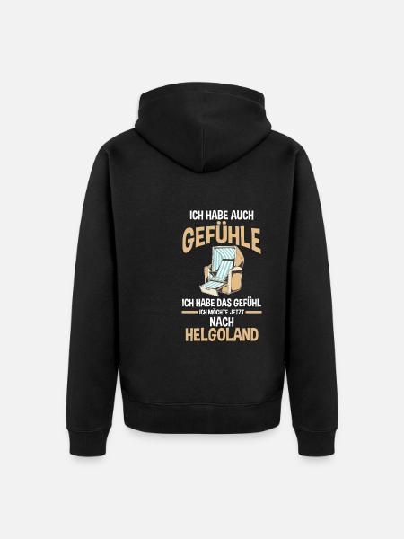 Nordsee Helgoland - Unisex Premium Bio Zip Hoodie - Schwarz