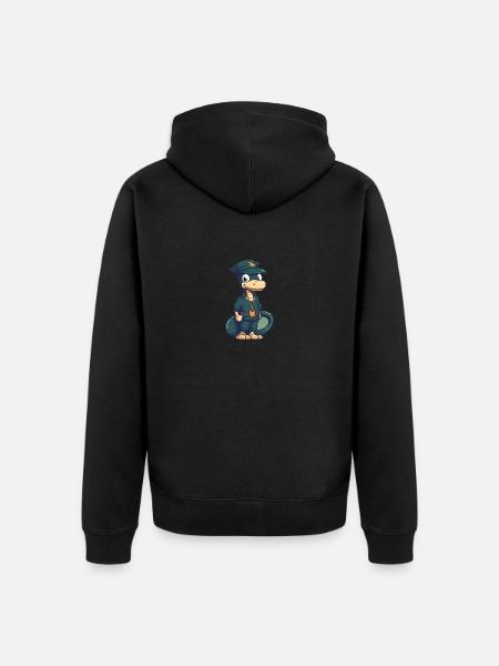 Soldier Snake - Unisex Premium Organic Zip Hoodie - black