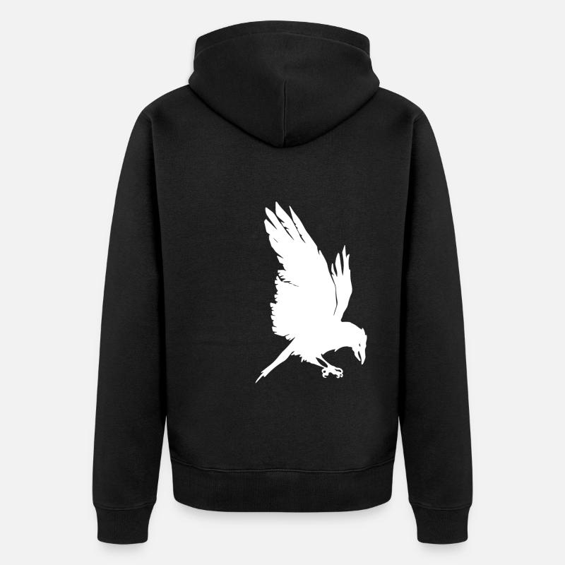 Crow Halloween - Veste à capuche bio Premium Unisexe - noir
