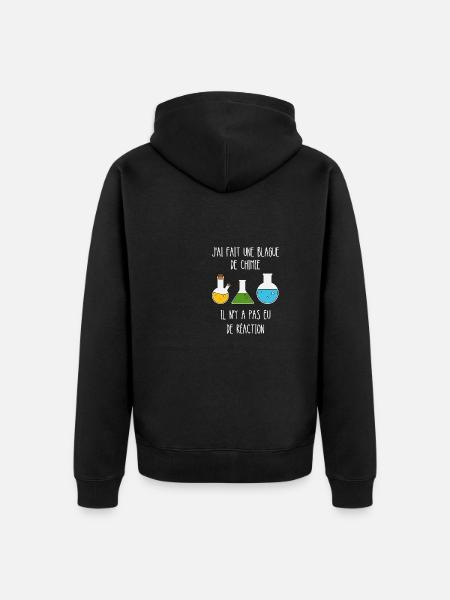 pas de réaction - Veste à capuche bio Premium Unisexe - noir