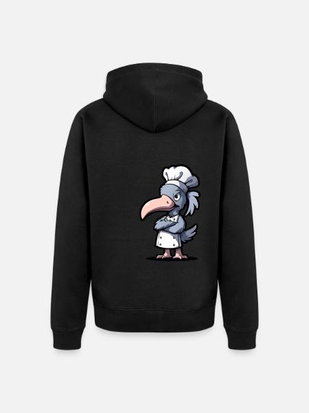 Shoebill cook - Unisex Premium Organic Zip Hoodie - black