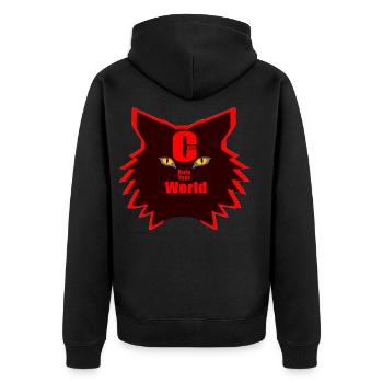 cats power - Veste à capuche bio Premium Unisexe - noir - Dos - Nico (187cm)