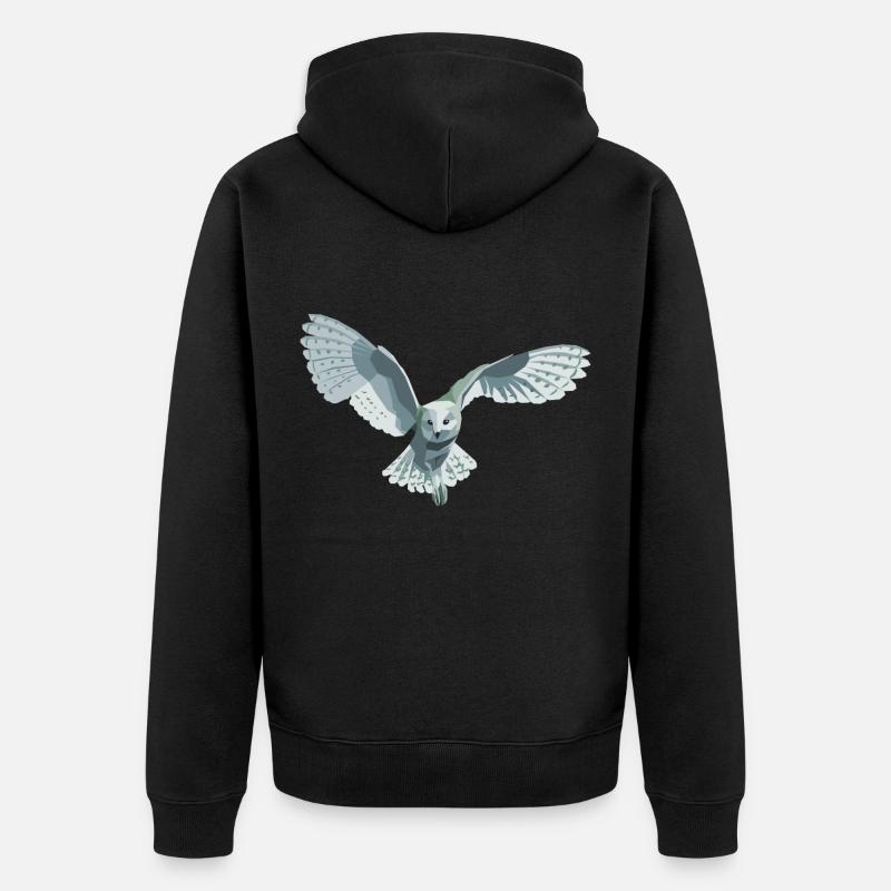 chat-huant - Veste à capuche bio Premium Unisexe - noir