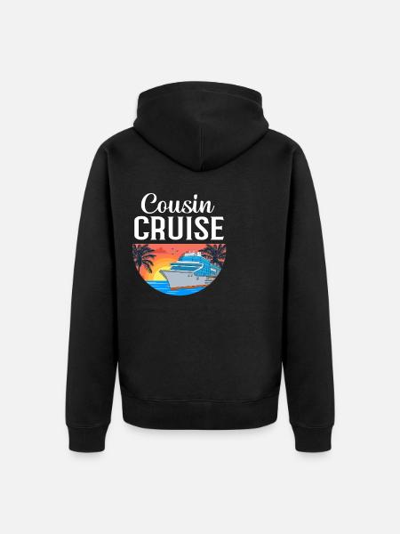 Cousins Cruise Cruise Ship - Unisex Premium Organic Zip Hoodie - black