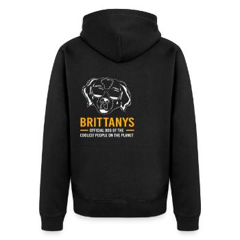 Chien Bretagne Chien Bretagne - Veste à capuche bio Premium Unisexe - noir - Dos - Nico (187cm)