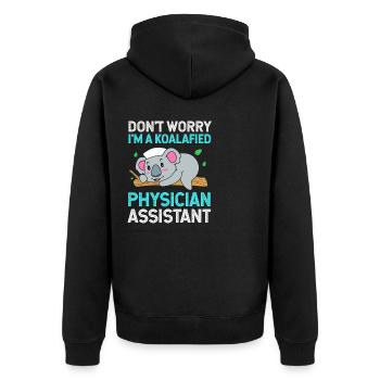 MFA PA Physician Assistant Nursing Physician Assistant - Unisex Premium Organic Zip Hoodie - black - Back - Nico (187cm)