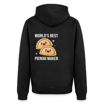Pierogi Pologne Polonais - Veste à capuche bio Premium Unisexe - noir - Dos - Nico (187cm)
