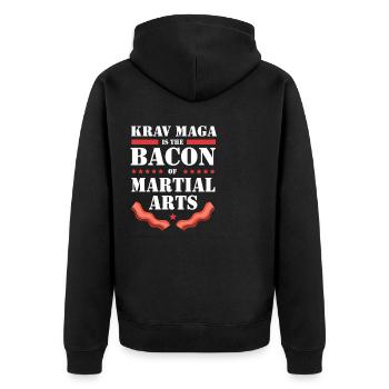 Krav Maga - Veste à capuche bio Premium Unisexe - noir - Dos - Nico (187cm)