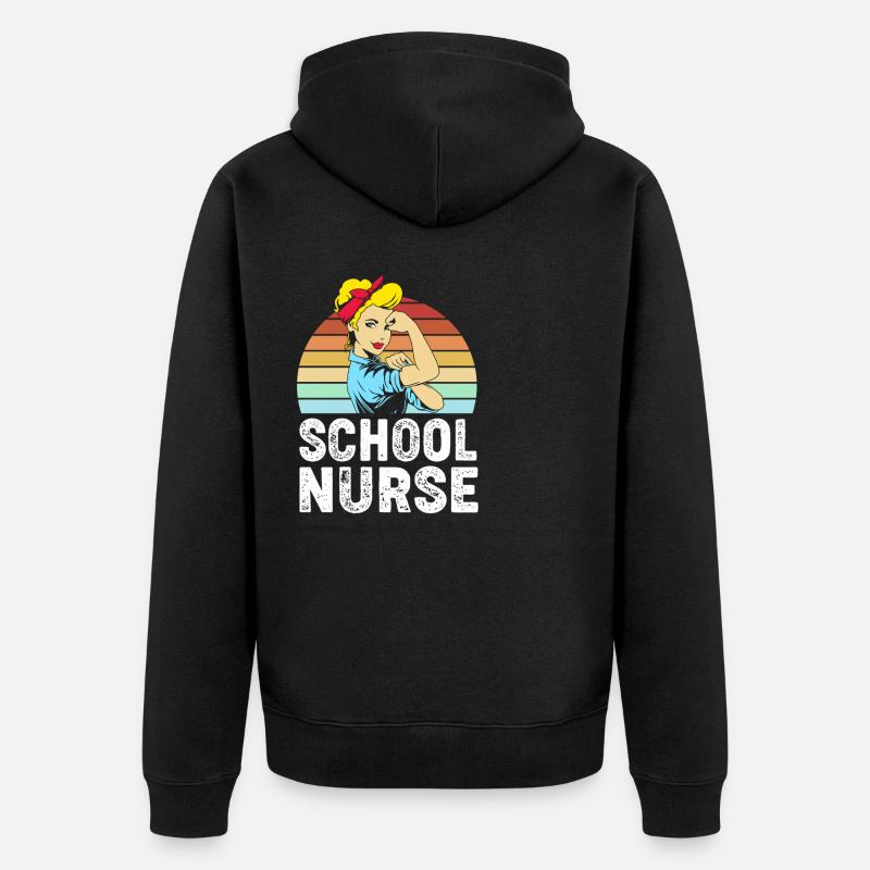 École d’infirmières - Veste à capuche bio Premium Unisexe - noir