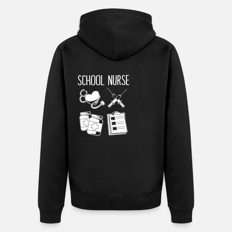 Krankenschwester Schule - Unisex Premium Bio Zip Hoodie - Schwarz