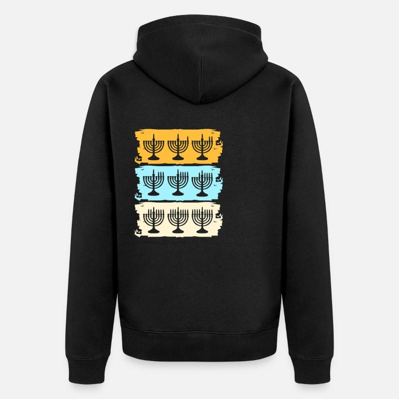 Hanoukka Hanoukka Hanoukka - Veste à capuche bio Premium Unisexe - noir