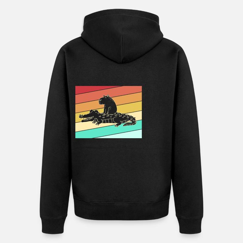 Capybara Capibara - Veste à capuche bio Premium Unisexe - noir