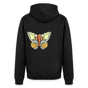 Shell Shell Collector - Unisex Premium Organic Zip Hoodie - black - Back - Nico (187cm)