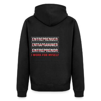 Entrepreneur - Veste à capuche bio Premium Unisexe - noir - Dos - Nico (187cm)