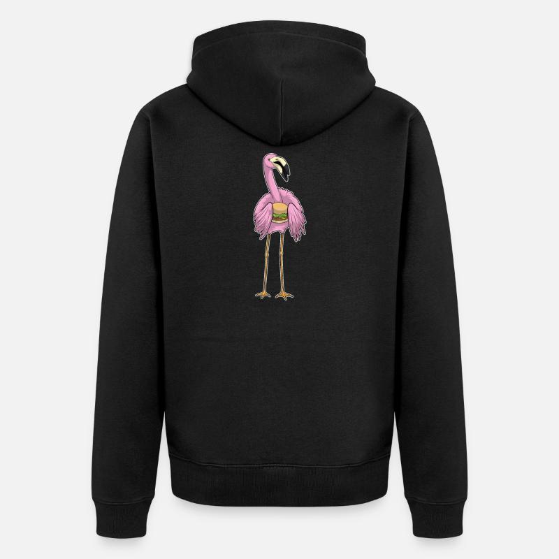 Burger flamant rose - Veste à capuche bio Premium Unisexe - noir