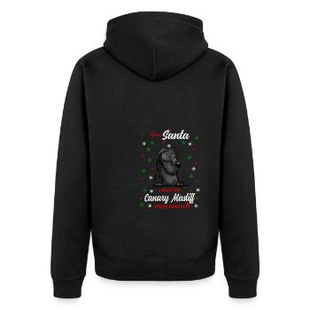 Kanarischer Mastiff Hund Weihnachten Hunderasse - Unisex Premium Bio Zip Hoodie - Schwarz - Hinten - Nico (187cm)