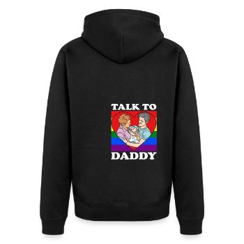 Parlez à papa Gay Baby Adoption Two - Veste à capuche bio Premium Unisexe - noir - Dos - Nico (187cm)