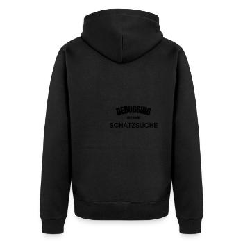 IT Netzwerk Administrator Programierer Lustig - Unisex Premium Bio Zip Hoodie - Schwarz - Hinten - Nico (187cm)