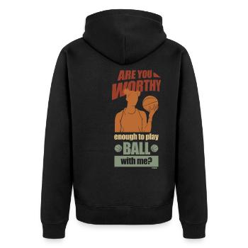 cool basketball dicton - Veste à capuche bio Premium Unisexe - noir - Dos - Nico (187cm)