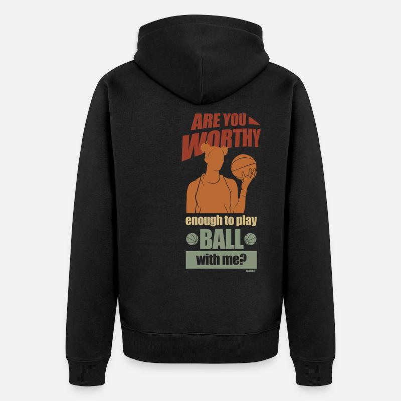 cool basketball dicton - Veste à capuche bio Premium Unisexe - noir