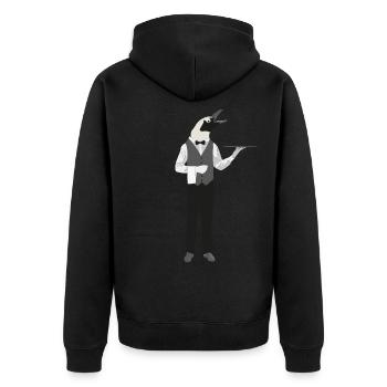 Pingouin Butler - Veste à capuche bio Premium Unisexe - noir - Dos - Nico (187cm)