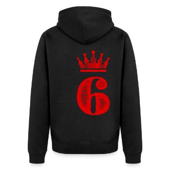 6 Couronne numérique - Veste à capuche bio Premium Unisexe - noir - Dos - Nico (187cm)