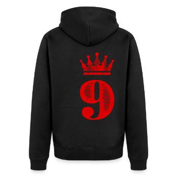 9 Couronne numérique - Veste à capuche bio Premium Unisexe - noir - Dos - Nico (187cm)