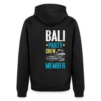 Équipage de la fête à Bali - Veste à capuche bio Premium Unisexe - noir - Dos - Nico (187cm)