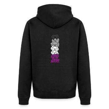 chien asexué mignon asexualité fierté lgbtqai - Veste à capuche bio Premium Unisexe - noir - Dos - Nico (187cm)