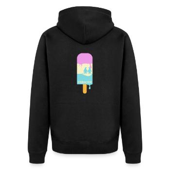Bathing Healthcare Winter Baths Bathing Penguin - Unisex Premium Organic Zip Hoodie - black - Back - Nico (187cm)
