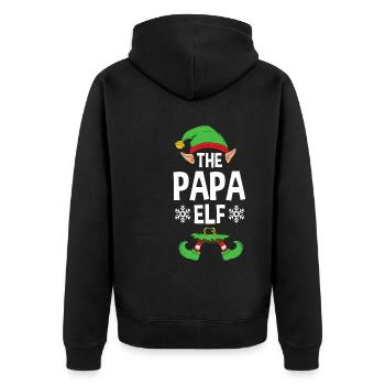 Group Matching Family Christmas Gift Elf - Unisex Premium Organic Zip Hoodie - black - Back - Nico (187cm)
