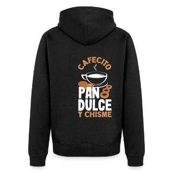 Latina Design for a proud Hispanic - Unisex Premium Bio Zip Hoodie - Schwarz - Hinten - Nico (187cm)